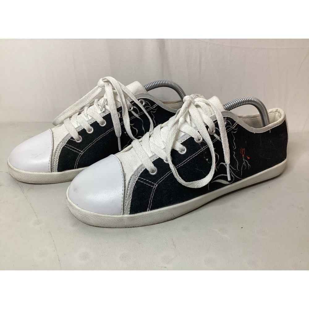 Womens Sneakers Low Top Canvas Beauty & the Beast Print Casual Shoes‎ - Picture 3 of 10